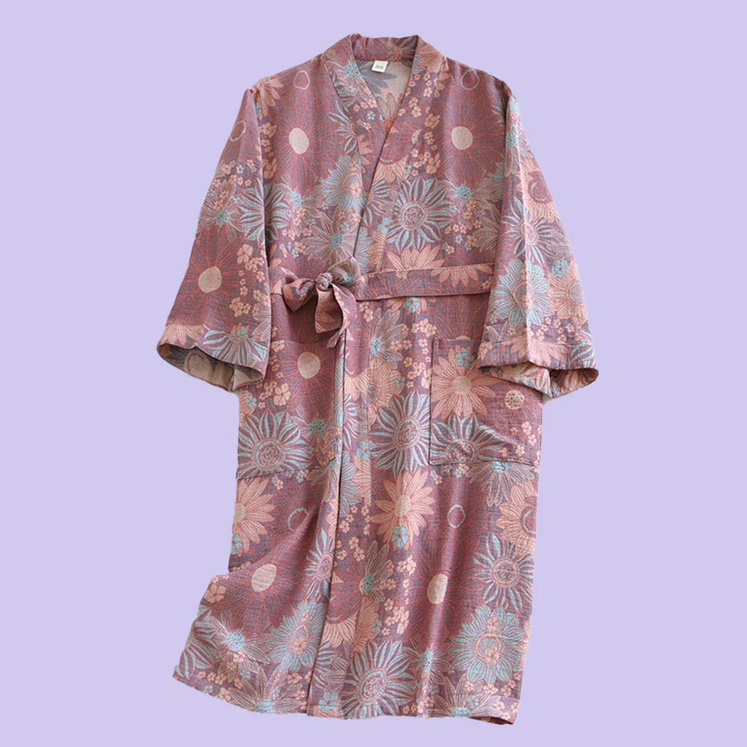 Aki Cotton Kimono Robes - Image 5