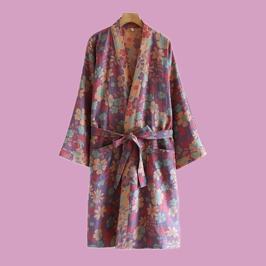 Aki Cotton Kimono Robes - Image 6