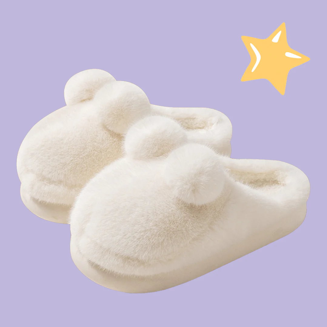 Bobble Ears Fluffy Slippers - Image 3