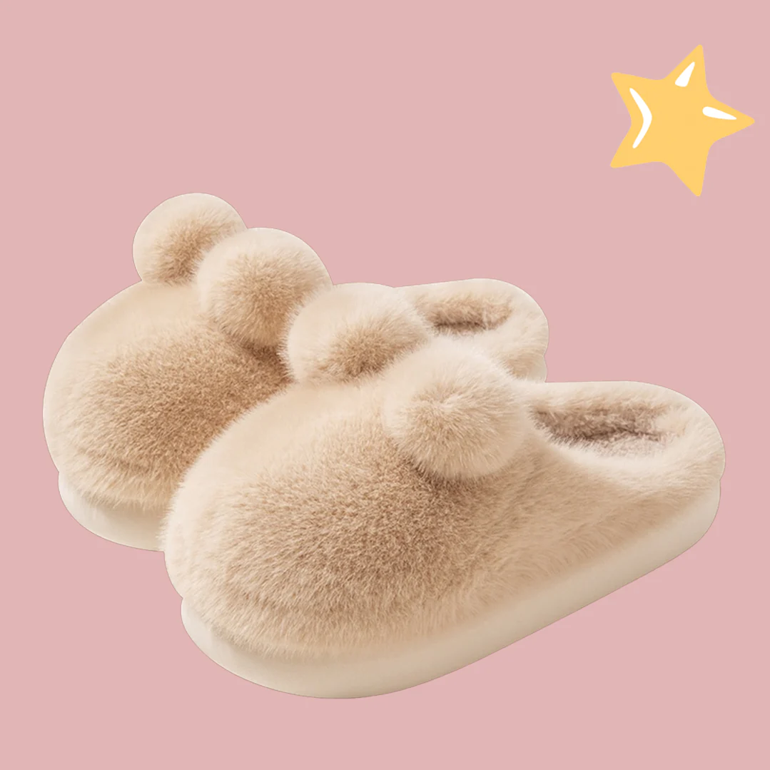 Bobble Ears Fluffy Slippers - Image 4