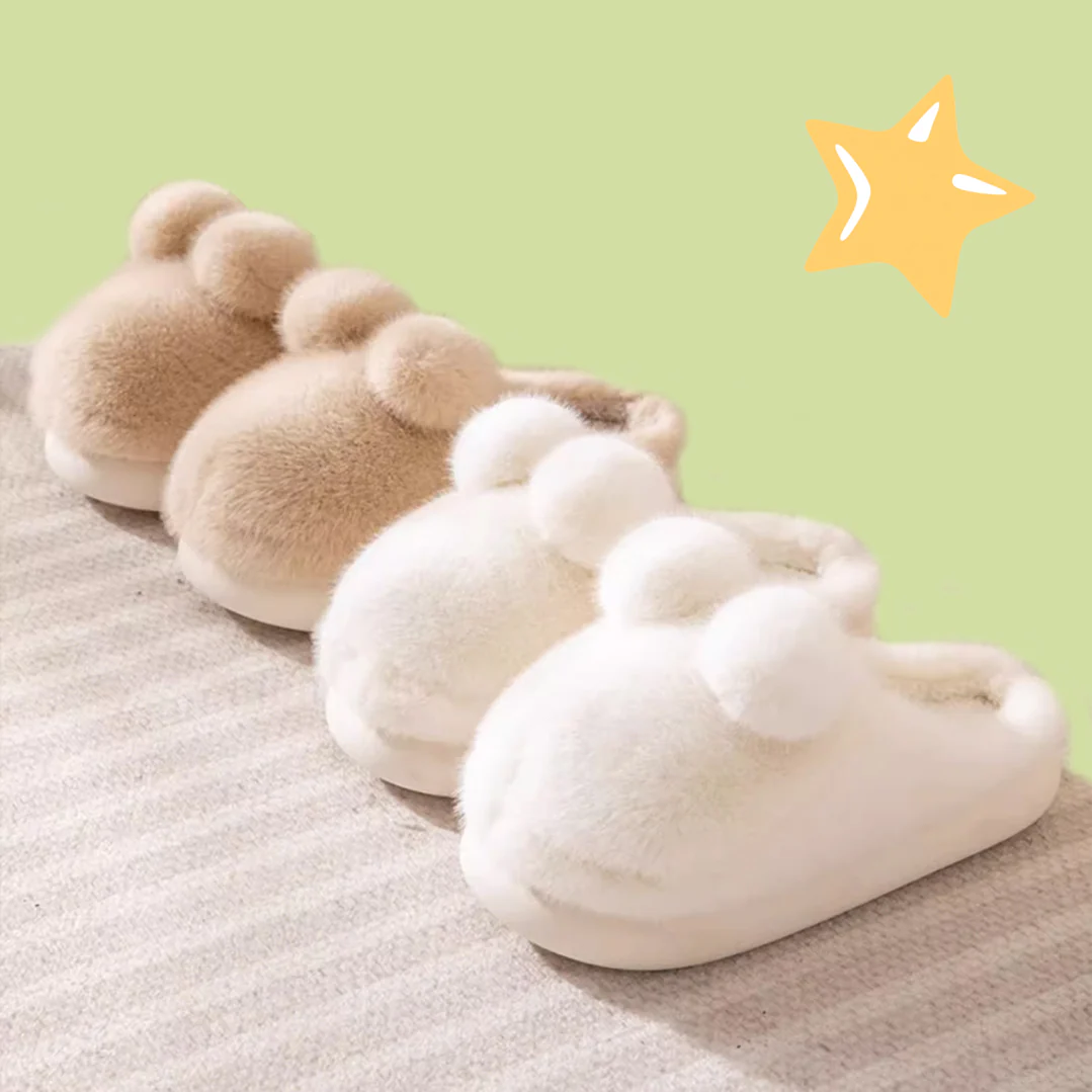 Bobble Ears Fluffy Slippers - Image 5