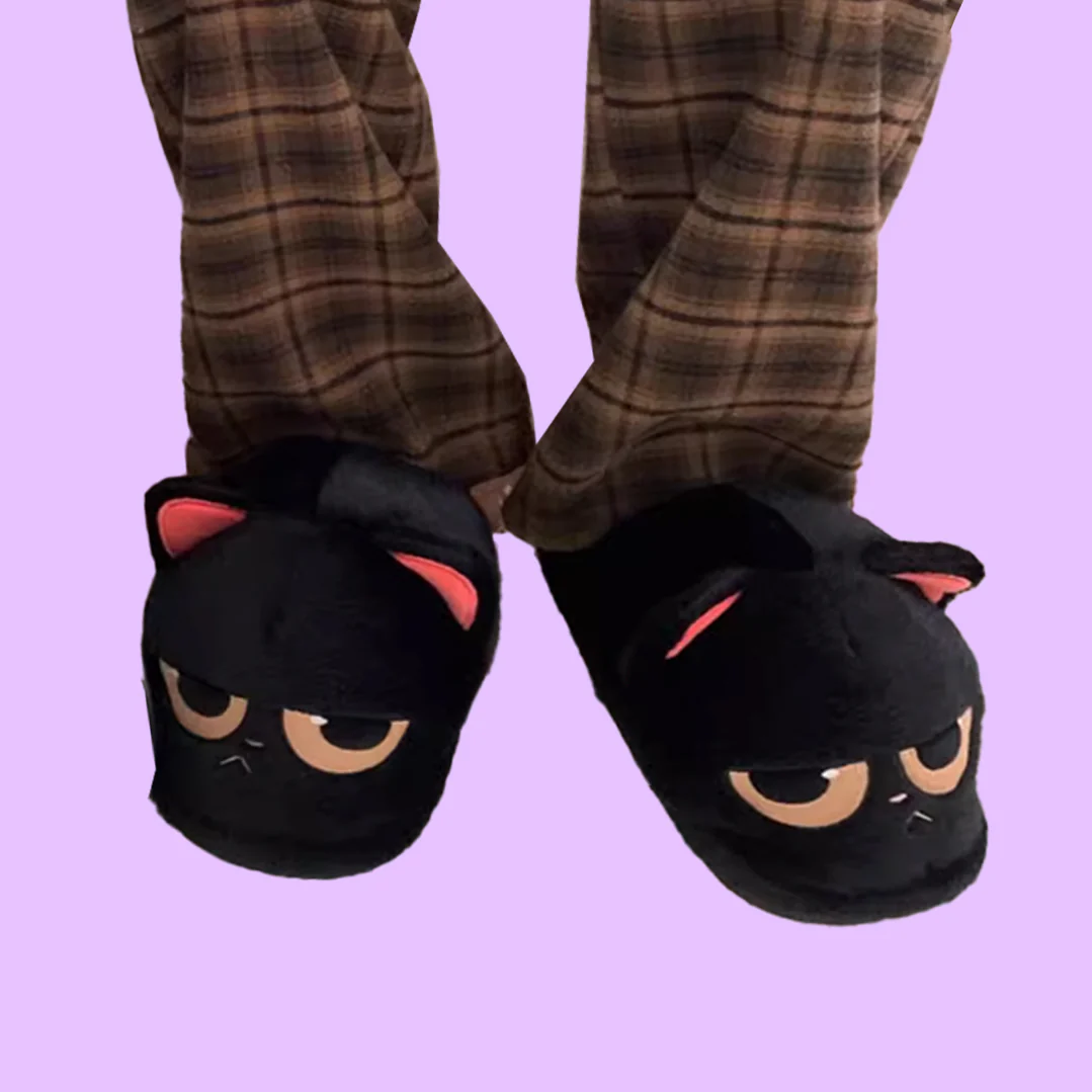 Bombastic Side Eye Kitty Slippers - Image 3