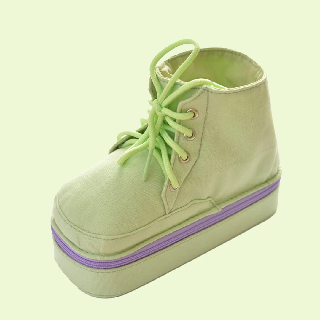 Canvas Sneaker Makeup Bag - Image 6