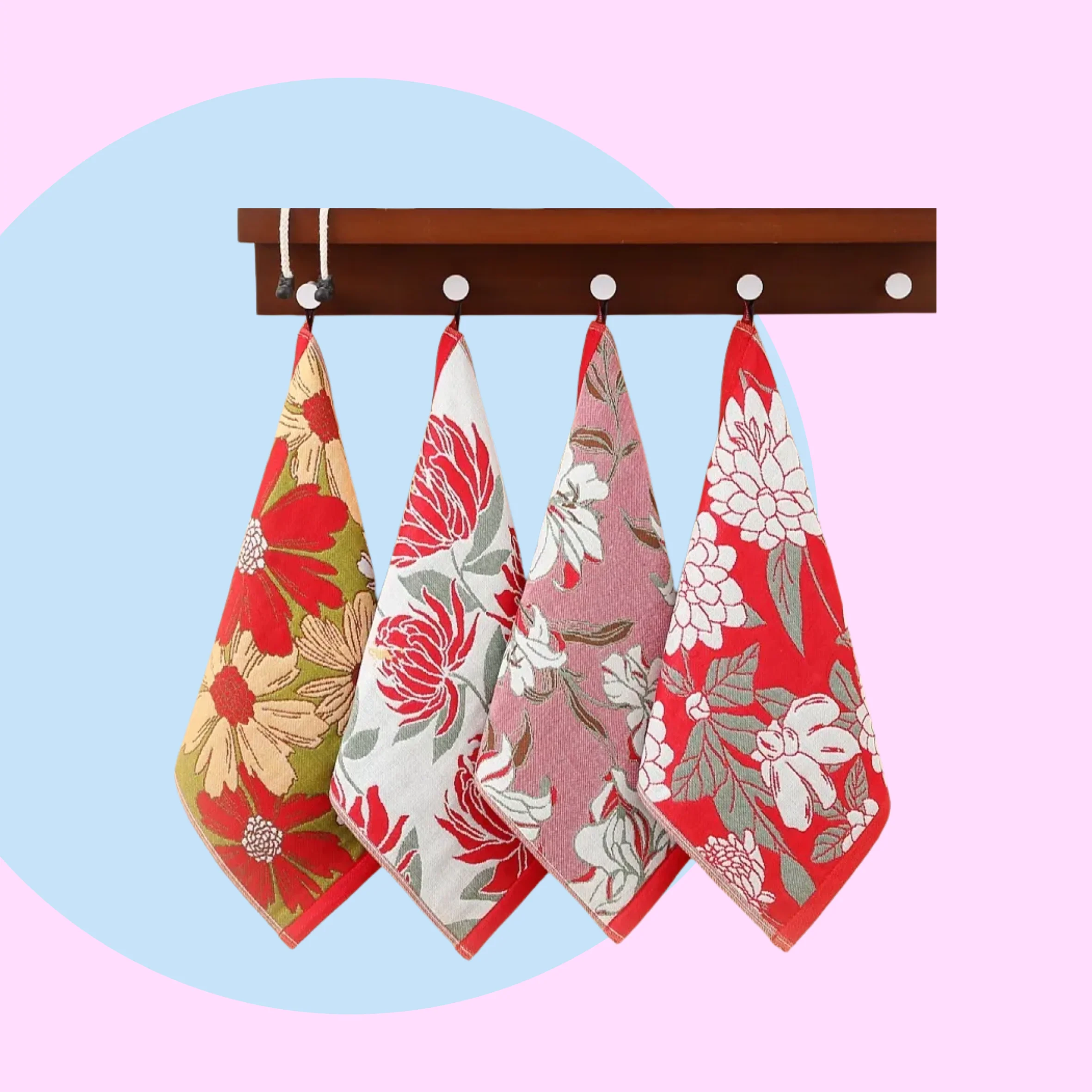 Kiku Hand Towels Set (4)