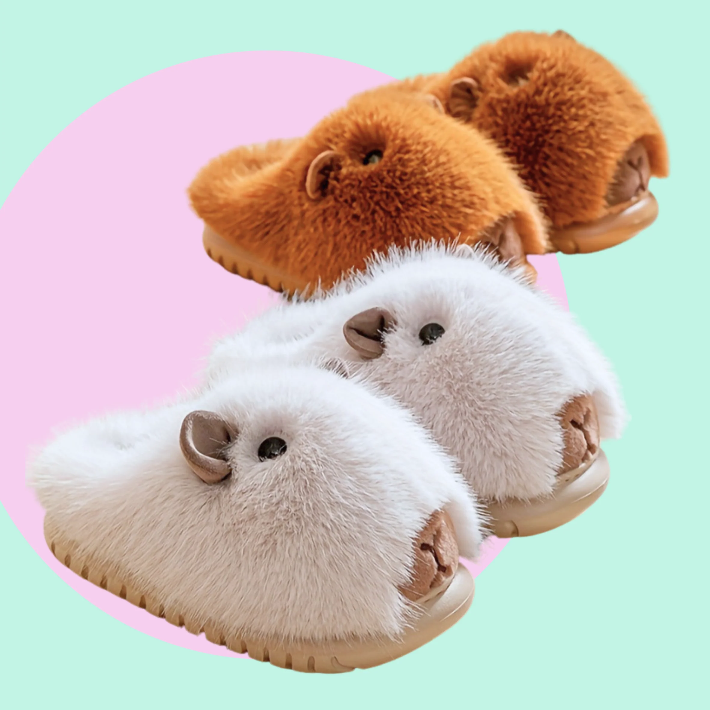 Furry Capybara Slippers - Image 4