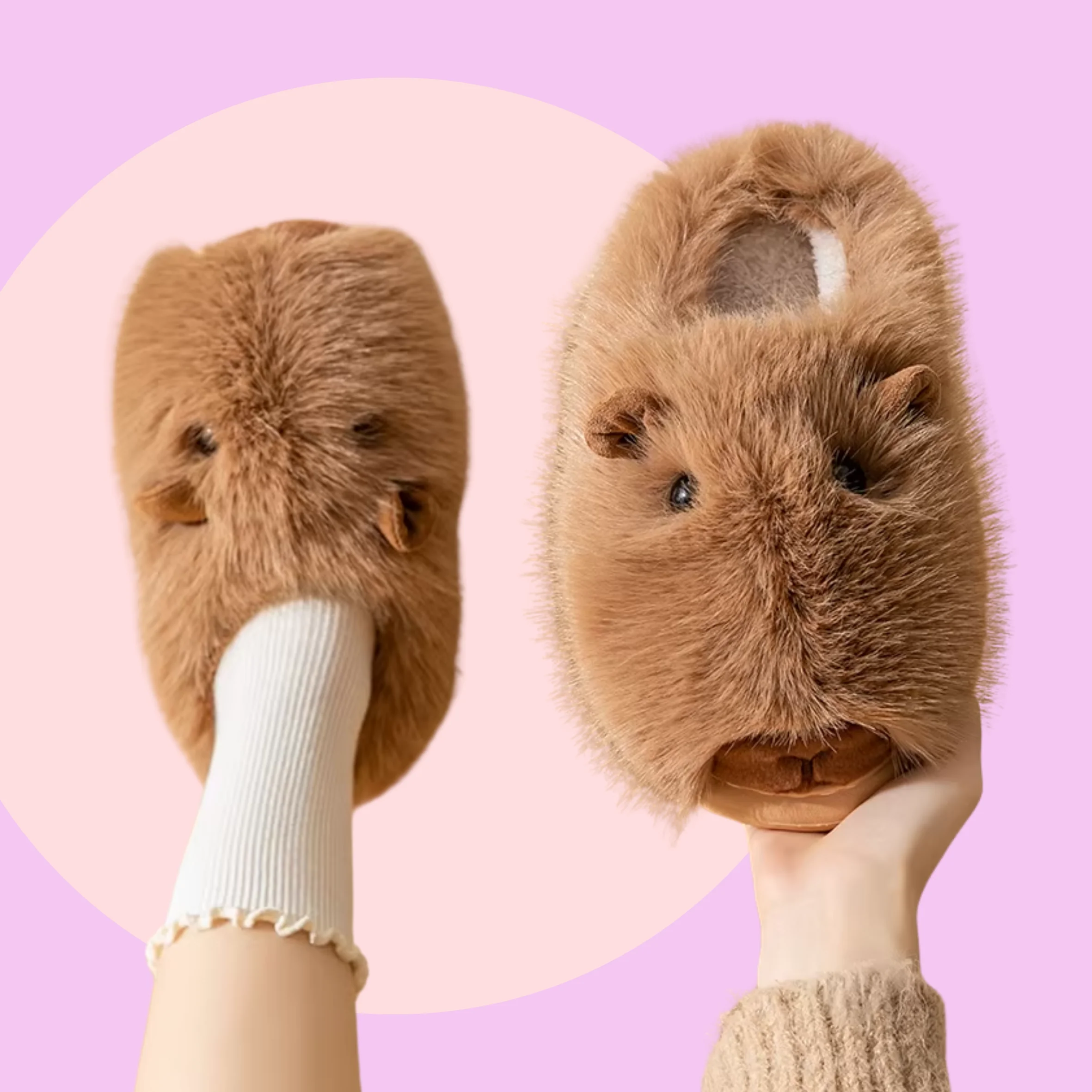 Furry Capybara Slippers - Image 5
