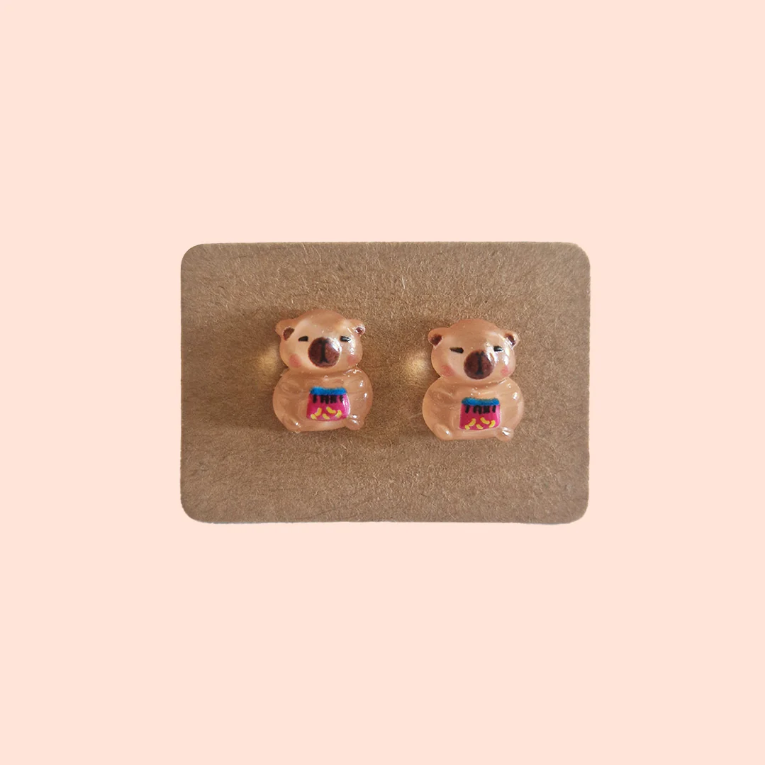 Kawaii Capybara Earrings - Image 4