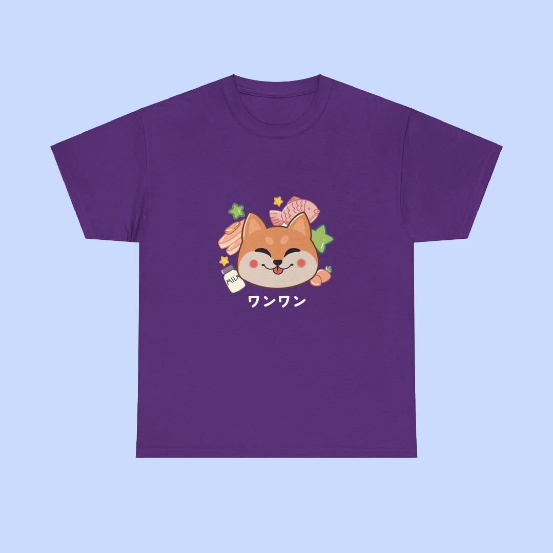 Kawaii Shiba Cotton T-Shirt - Image 11