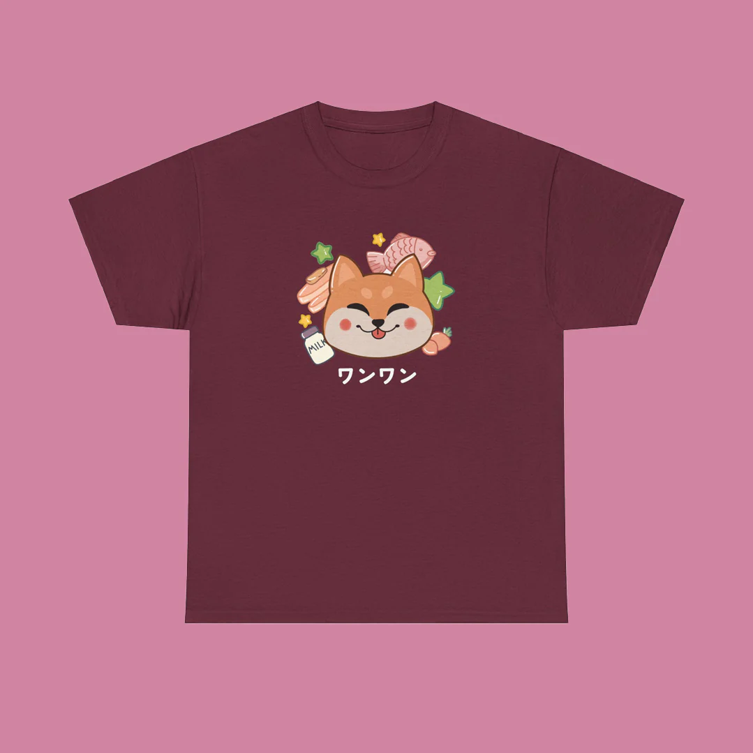 Kawaii Shiba Cotton T-Shirt - Image 12