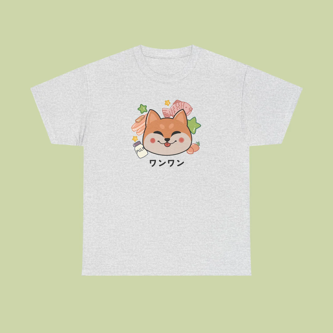 Kawaii Shiba Cotton T-Shirt - Image 3