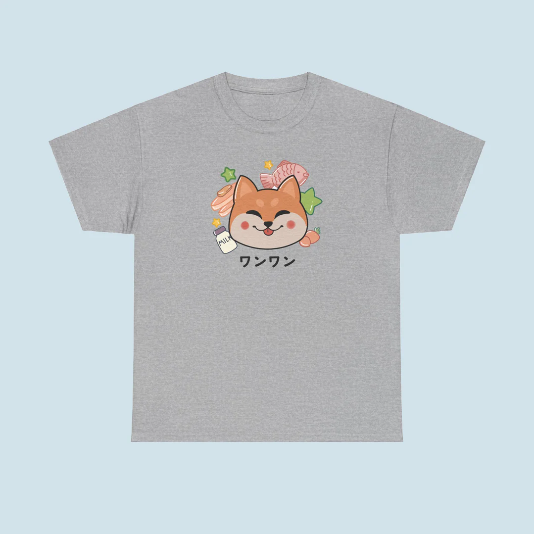 Kawaii Shiba Cotton T-Shirt - Image 4
