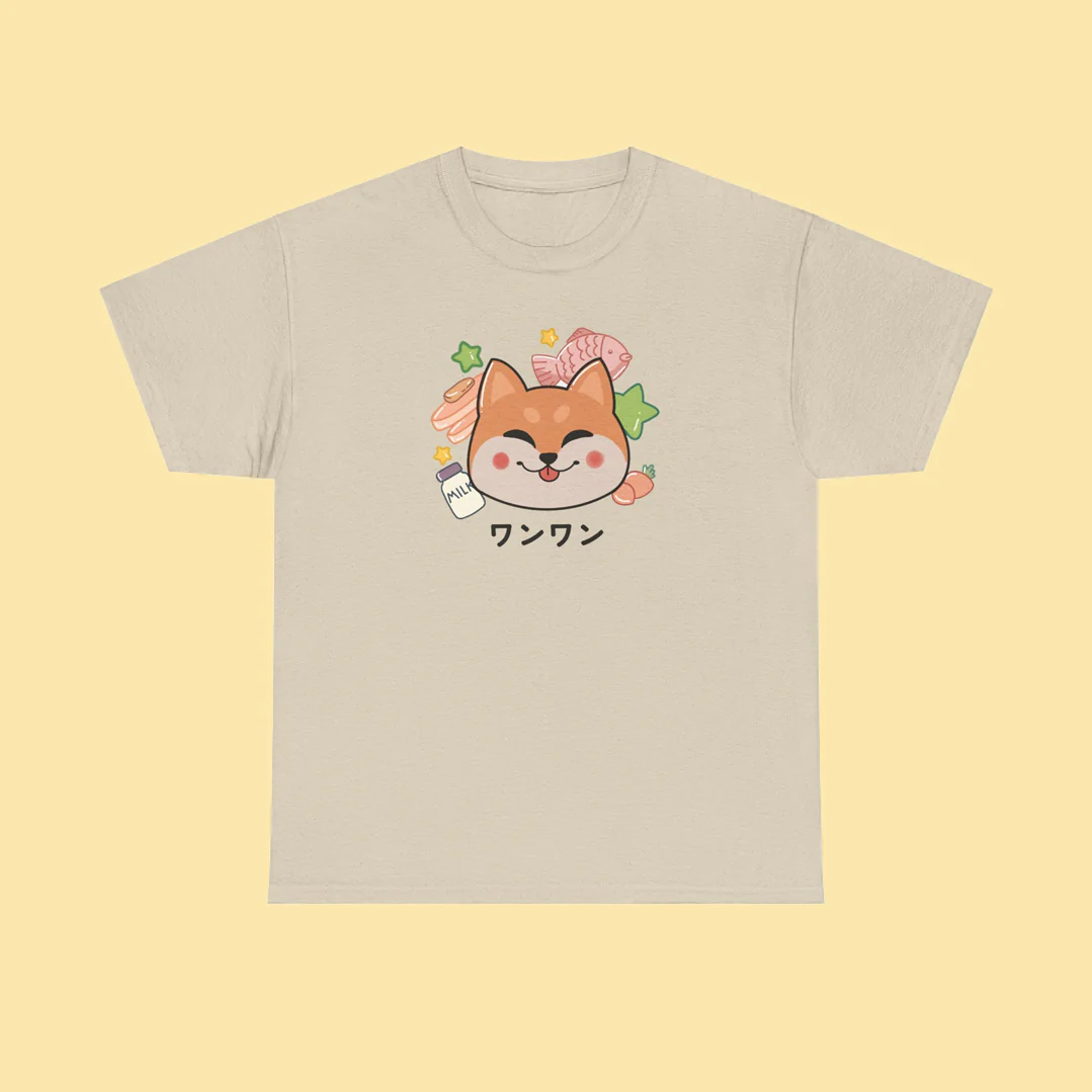 Kawaii Shiba Cotton T-Shirt - Image 5