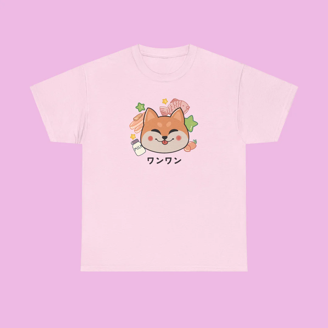 Kawaii Shiba Cotton T-Shirt - Image 6