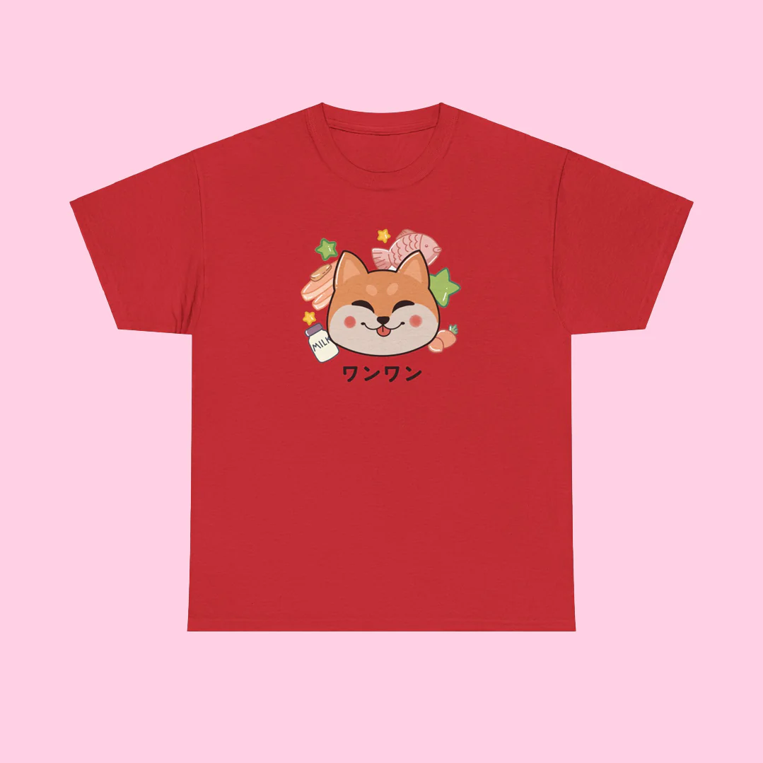 Kawaii Shiba Cotton T-Shirt - Image 7