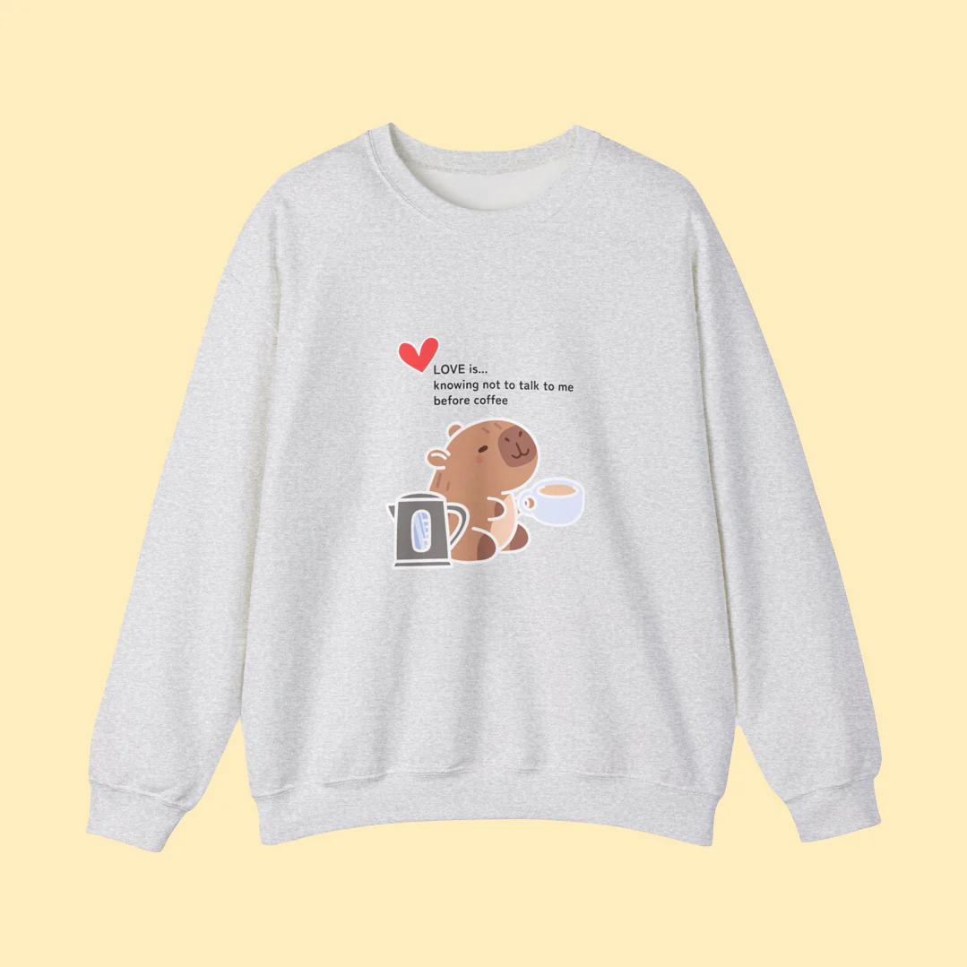 Love is ~ Coffee Crewneck Sweater - Image 7