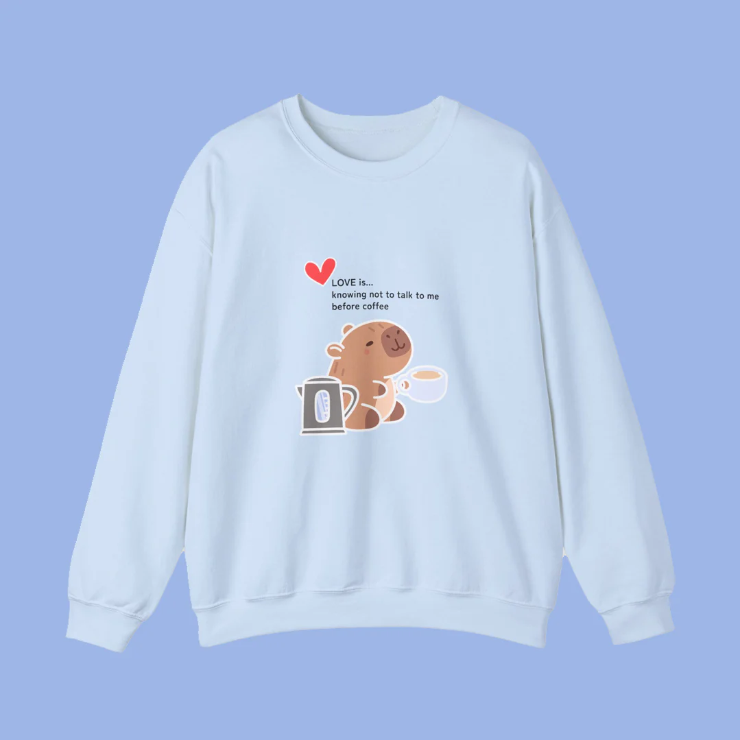 Love is ~ Coffee Crewneck Sweater - Image 6
