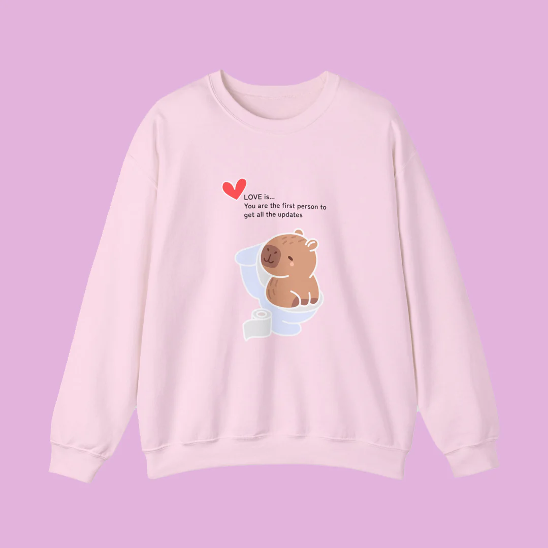Love is ~ Toilet Crewneck Sweater - Image 4