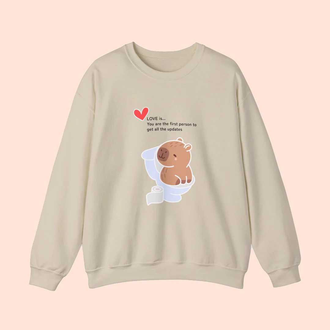 Love is ~ Toilet Crewneck Sweater - Image 5