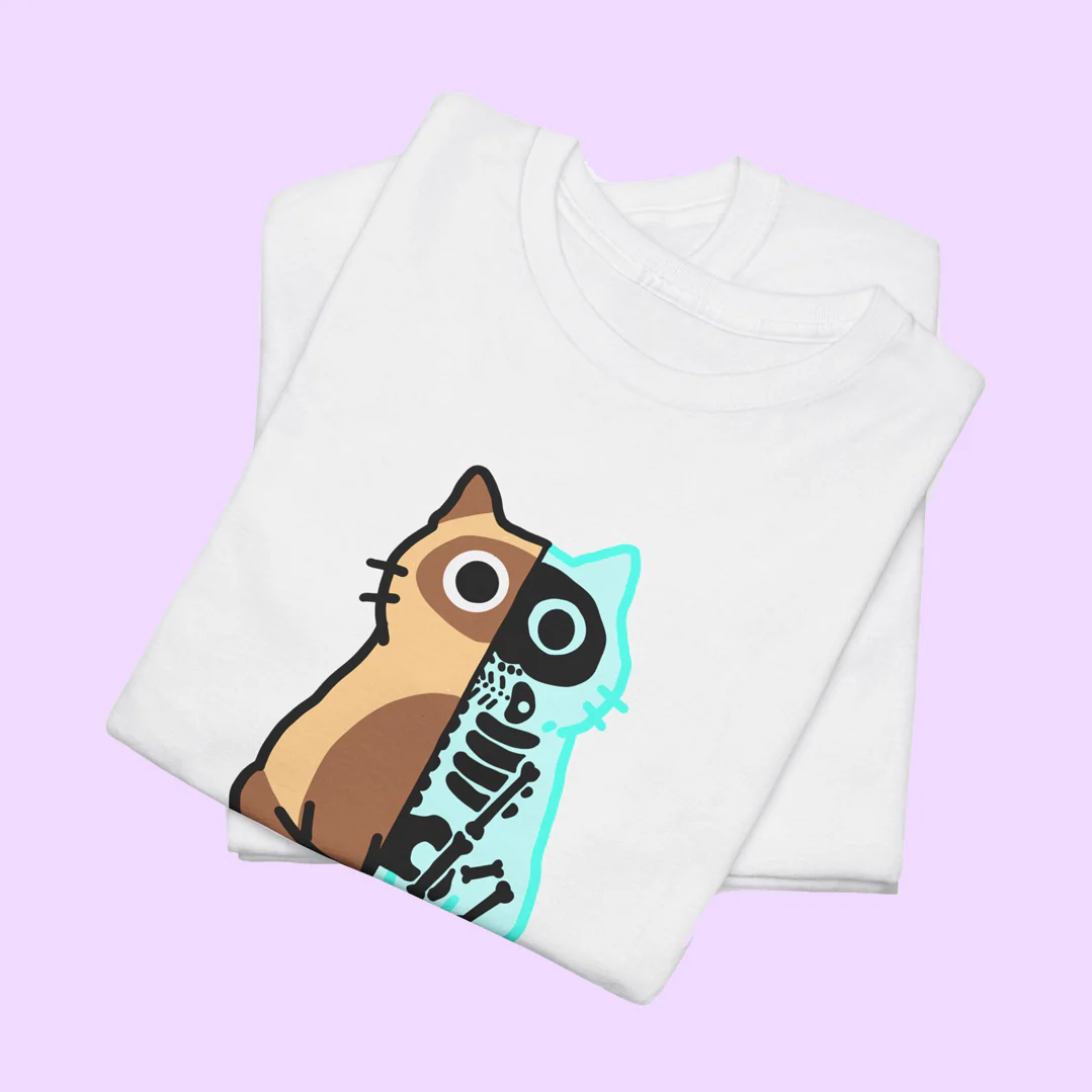 Neon Kitty Cotton T-Shirt - Image 13