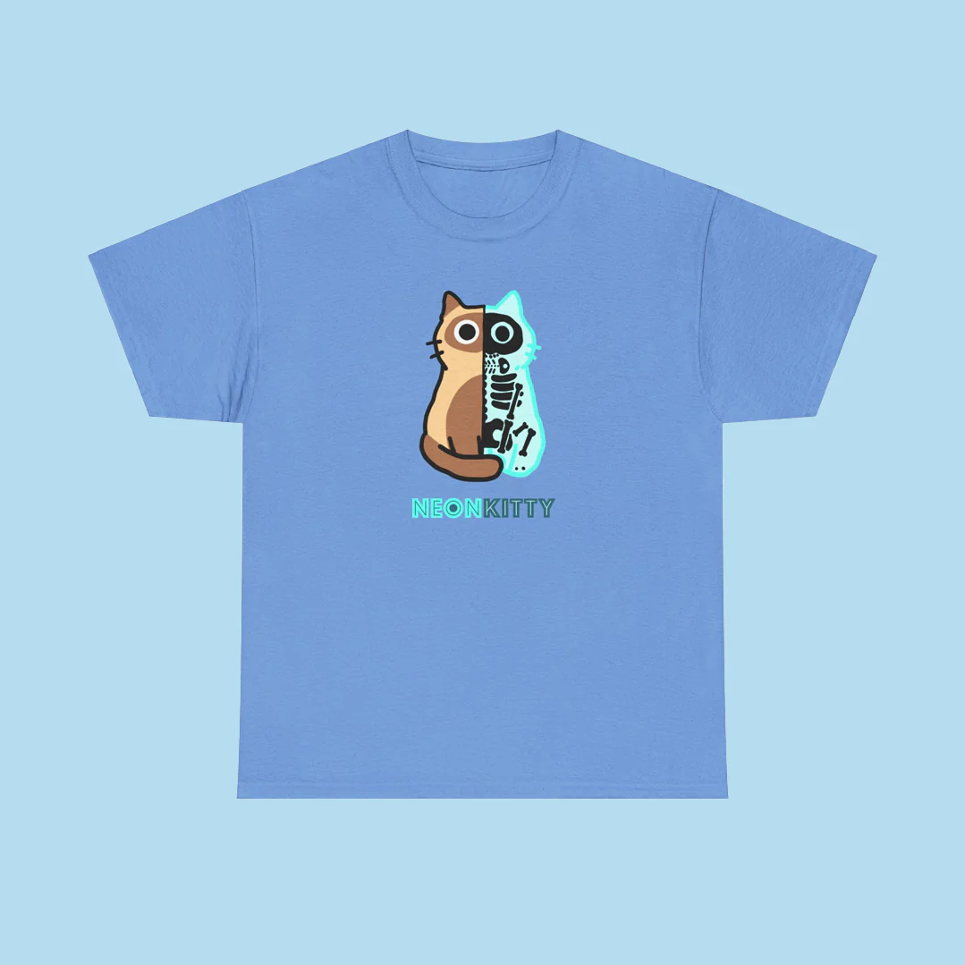 Neon Kitty Cotton T-Shirt - Image 7
