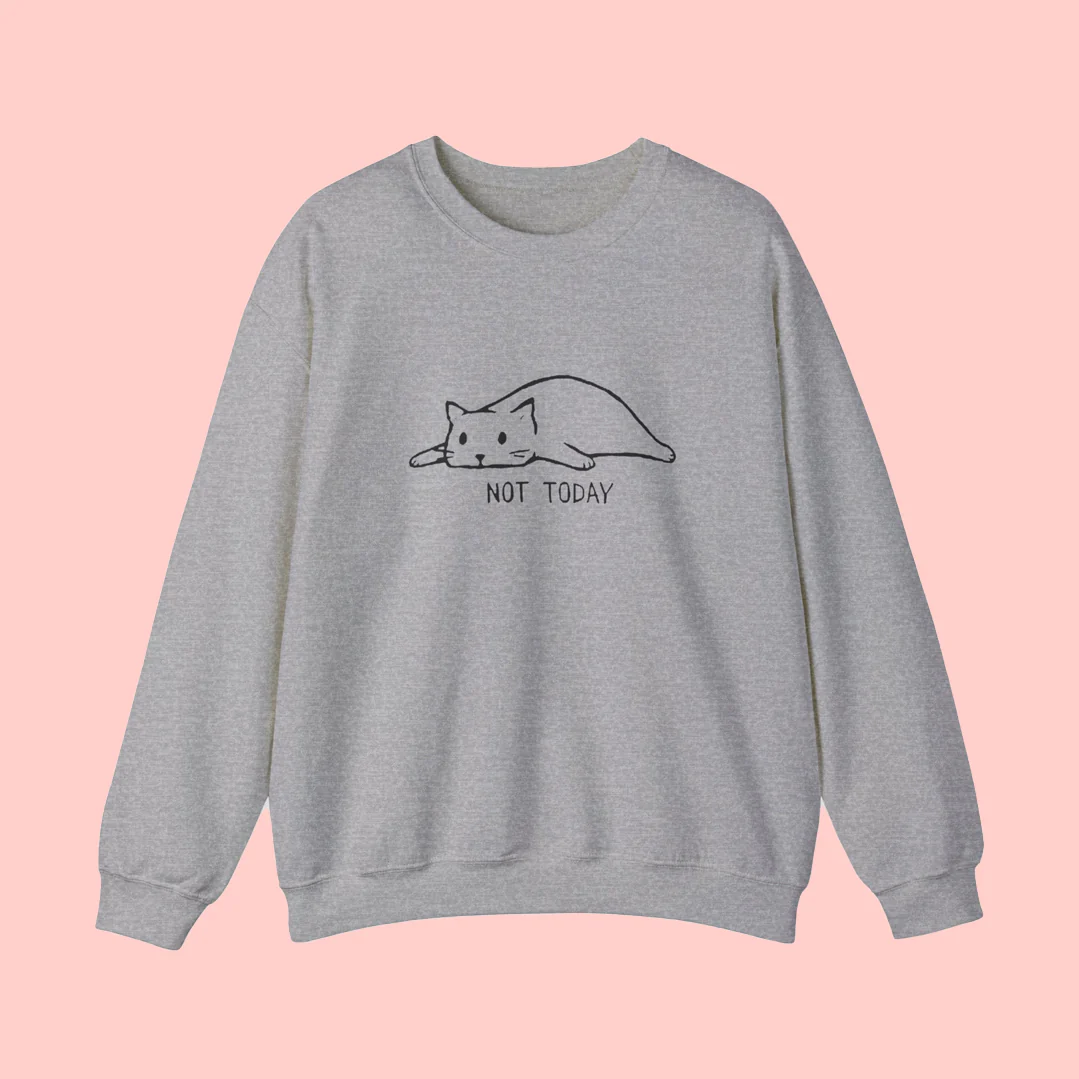 NOT TODAY! Kitty Cat Sweater - Image 5