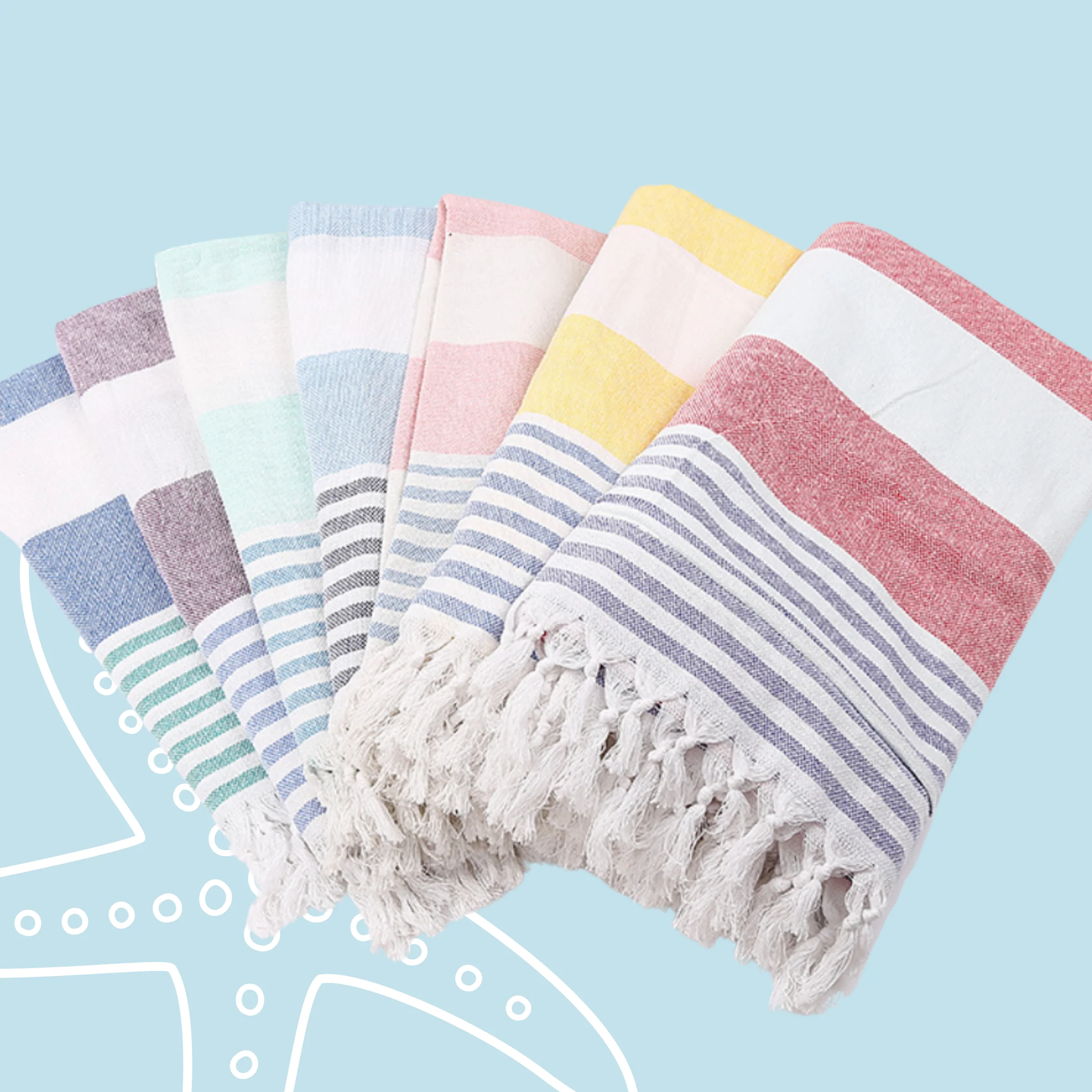 Pasuteru Cotton Linen Beach Blanket