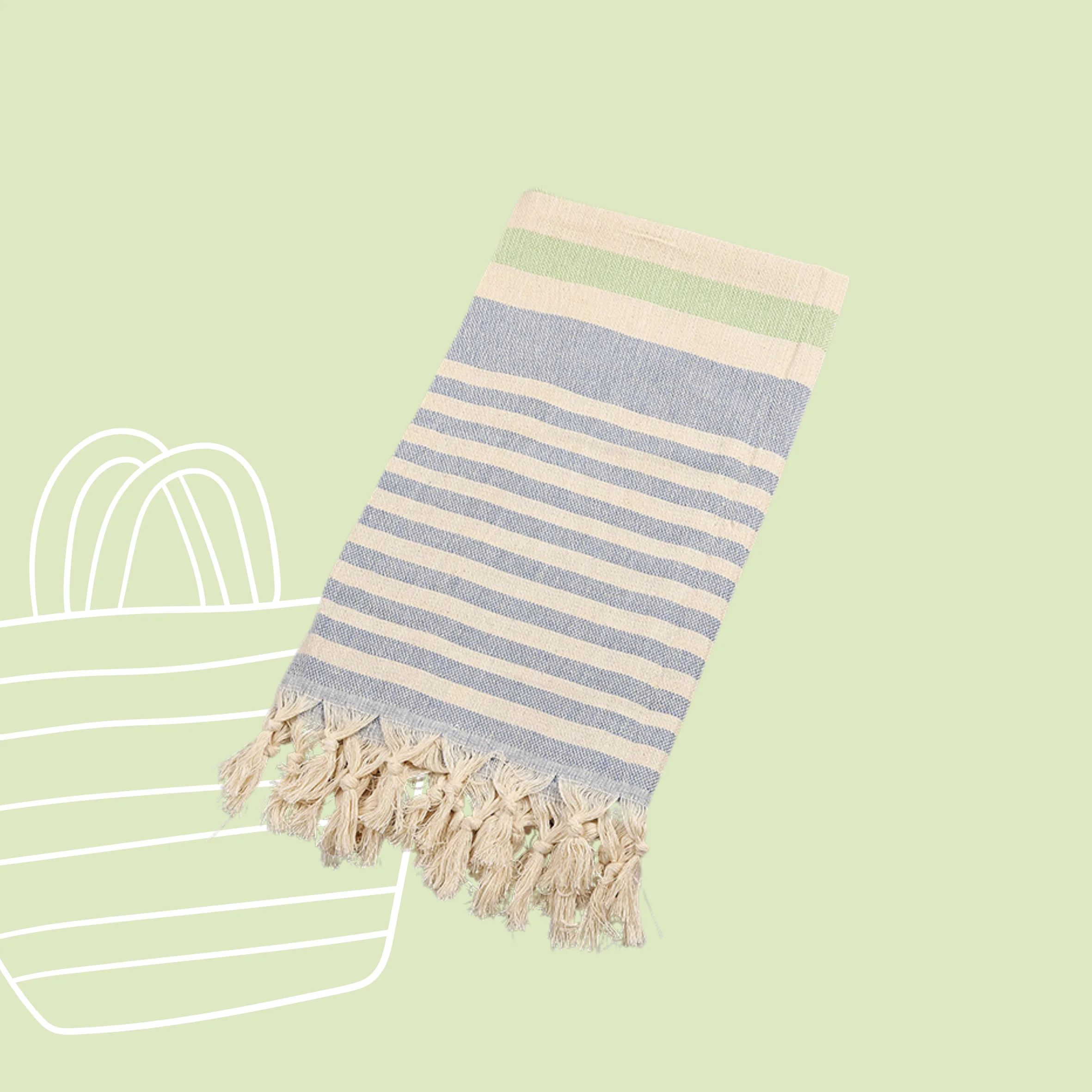 Pasuteru Cotton Linen Beach Blanket - Image 10