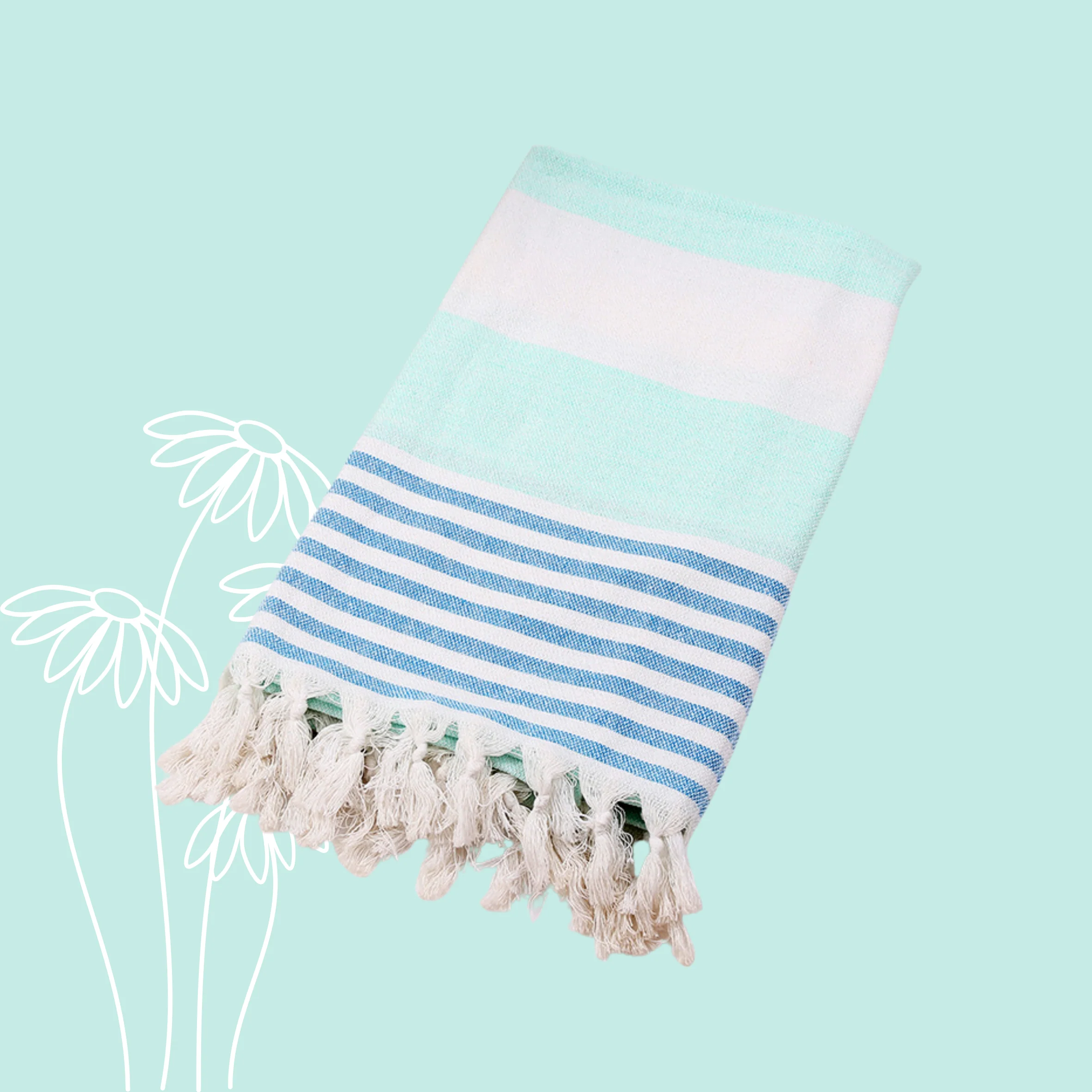 Pasuteru Cotton Linen Beach Blanket - Image 5