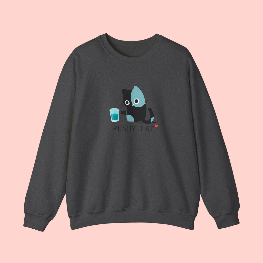 Pushy Cat Crewneck Sweater - Image 10