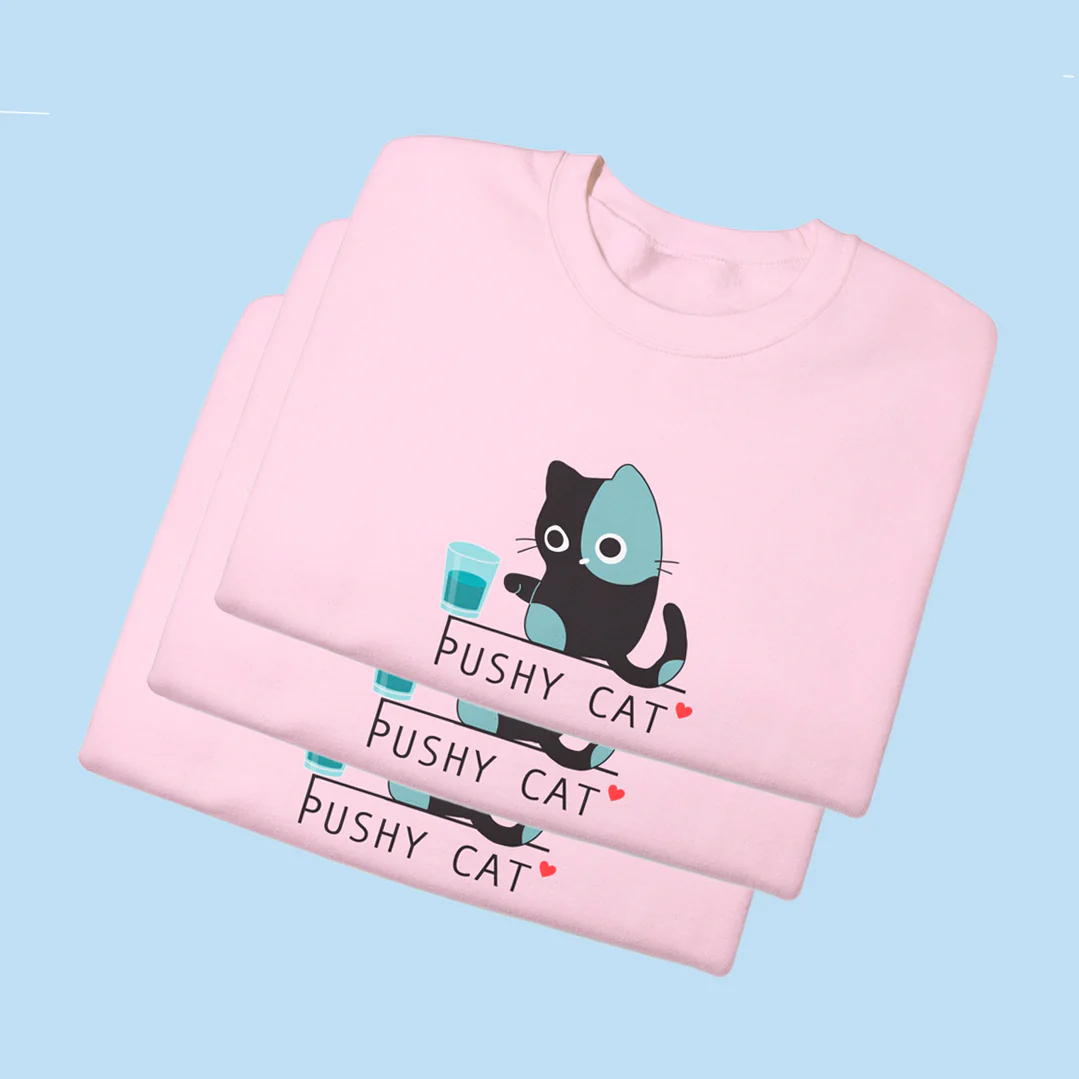 Pushy Cat Crewneck Sweater - Image 11