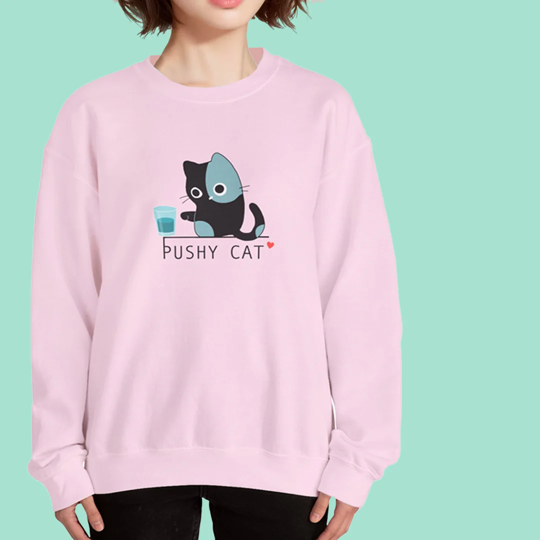 Pushy Cat Crewneck Sweater - Image 12