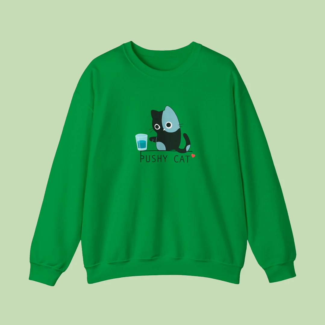 Pushy Cat Crewneck Sweater - Image 6