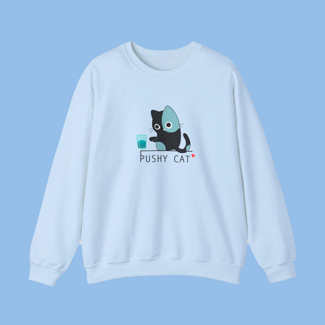 Pushy Cat Crewneck Sweater - Image 7
