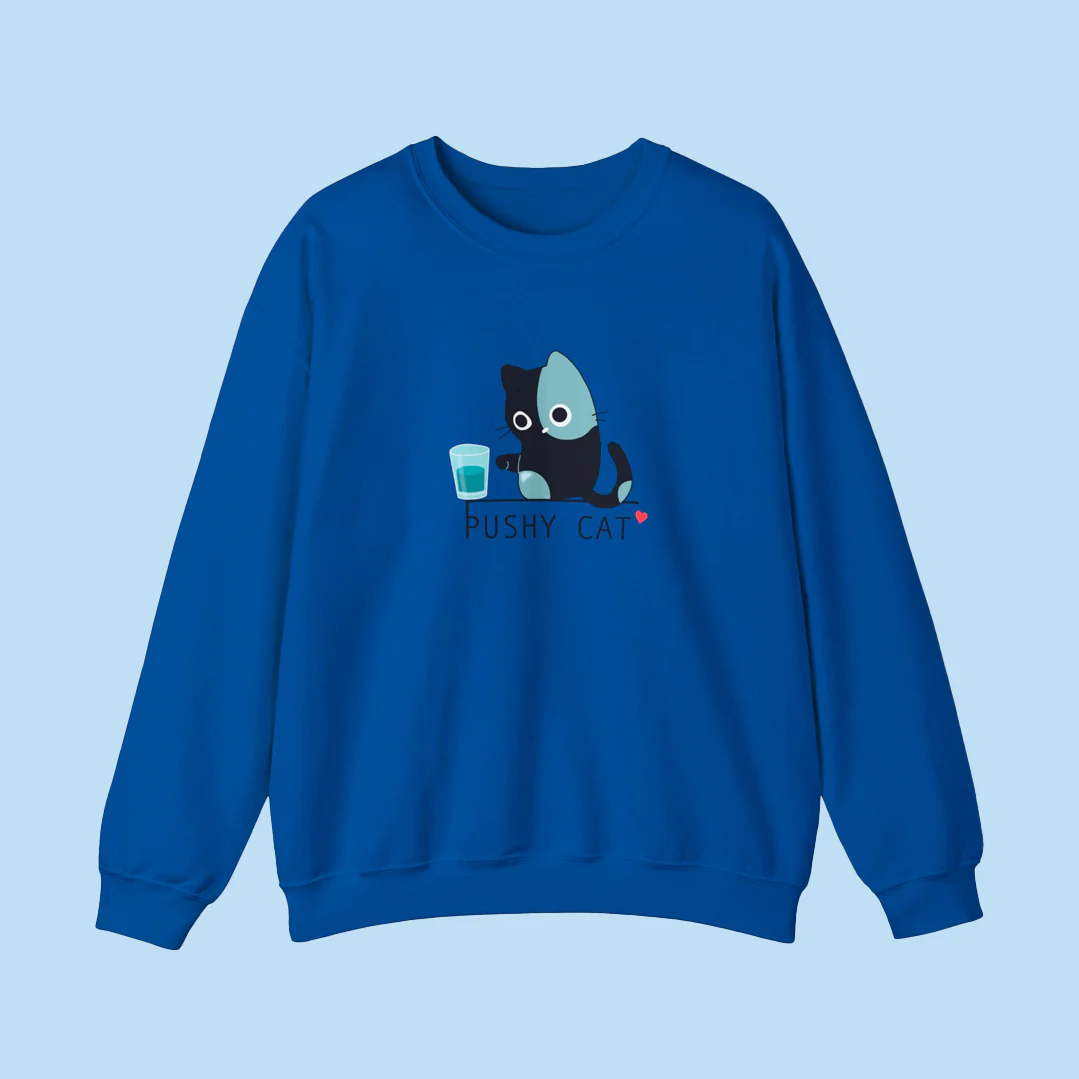 Pushy Cat Crewneck Sweater - Image 8