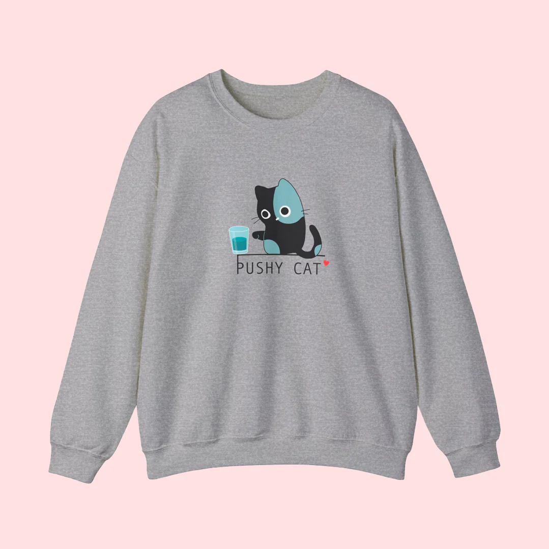 Pushy Cat Crewneck Sweater - Image 9