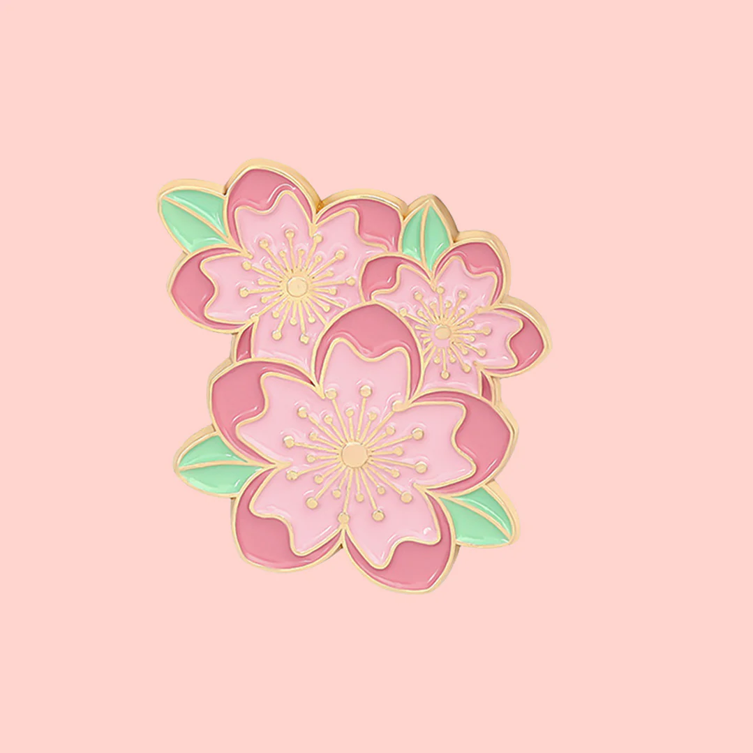 Spring Cherry Blossom Enamel Pins - Image 5