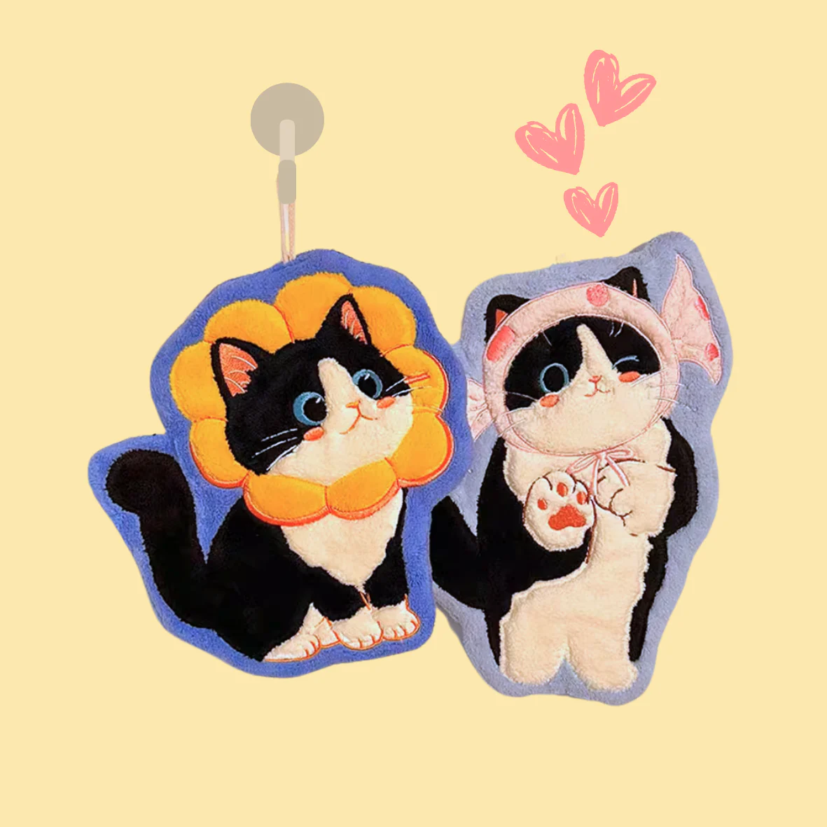 Suki Cat Hand Towels - Image 3