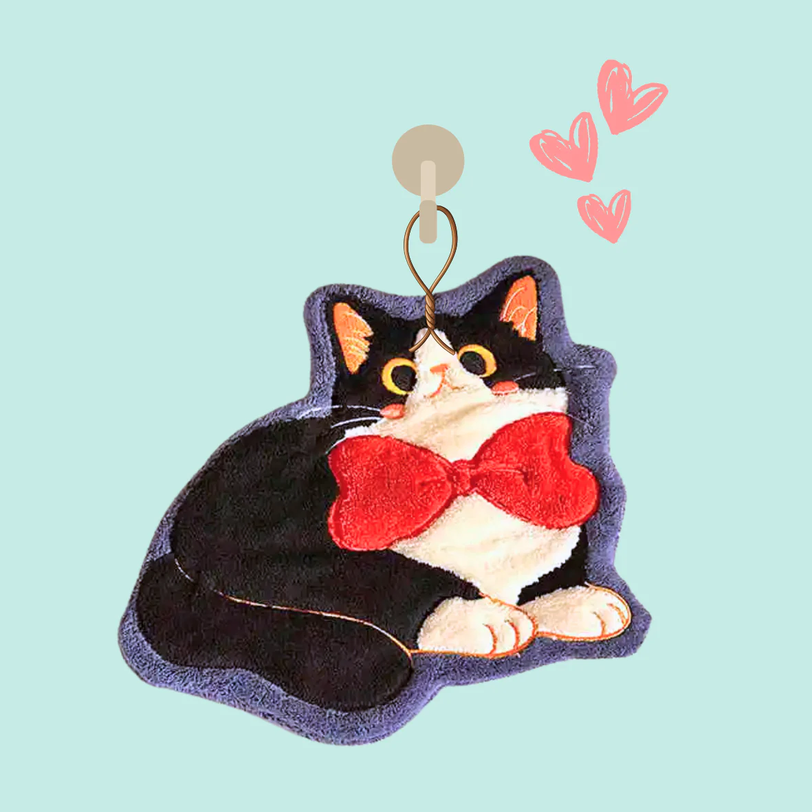 Suki Cat Hand Towels - Image 6