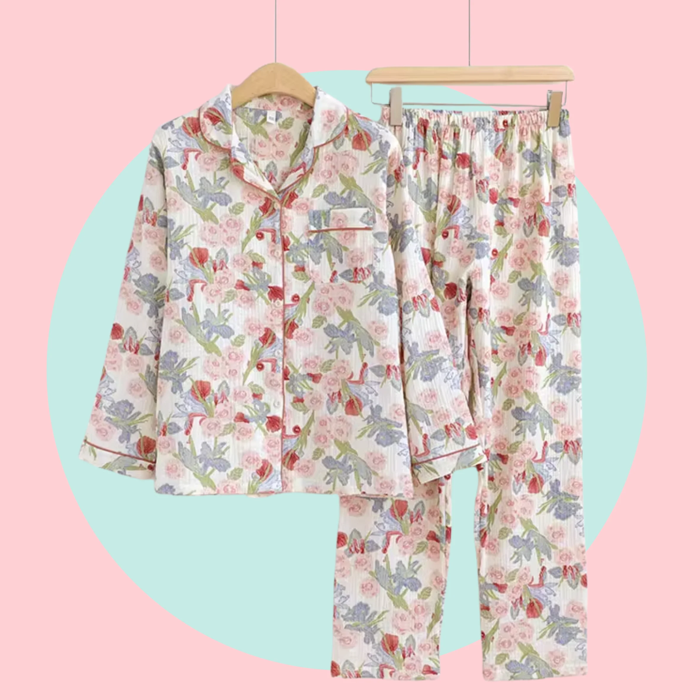 Sweet Rose Cotton Pyjamas - Image 3