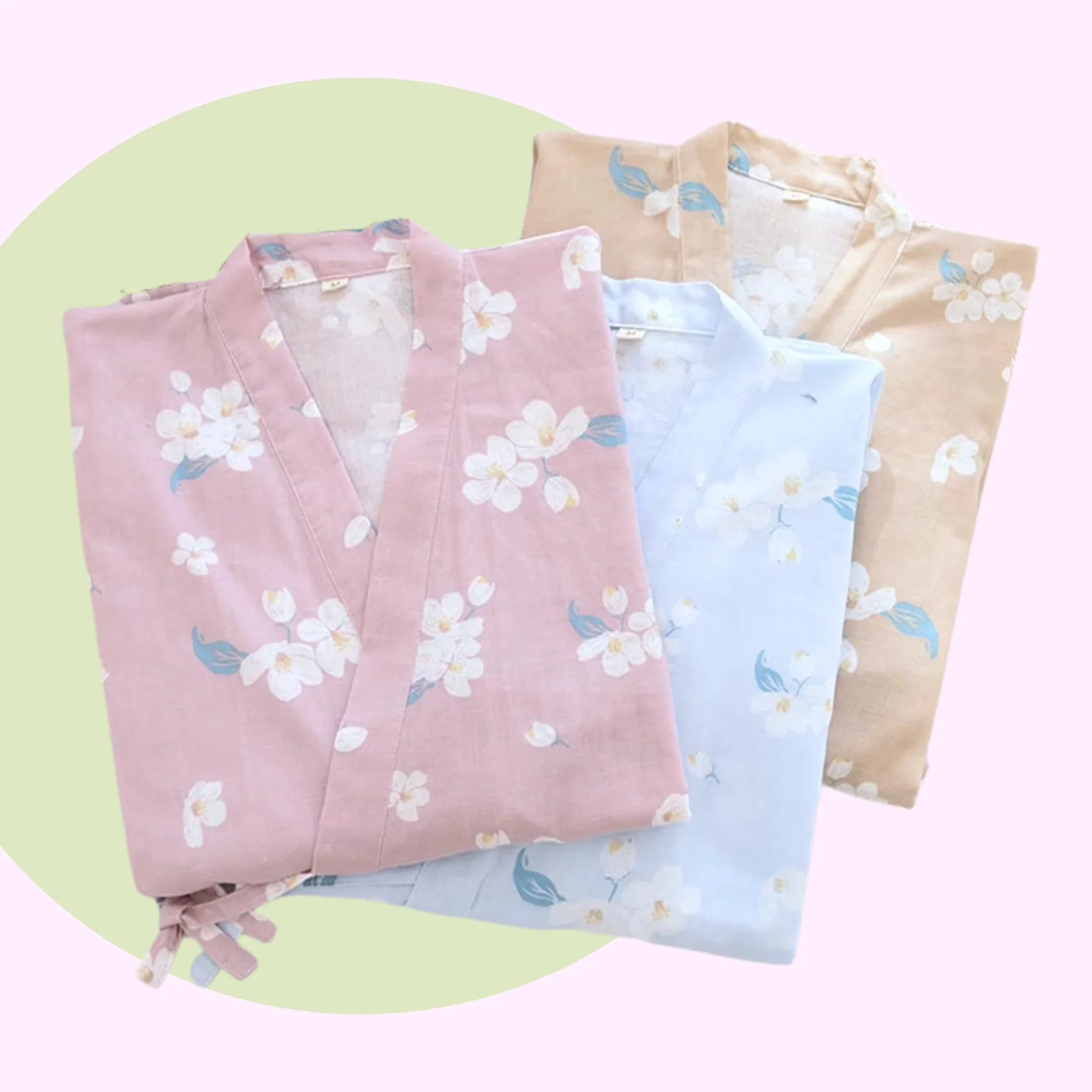 Ume Blossoms Kimono Pyjamas - Image 3